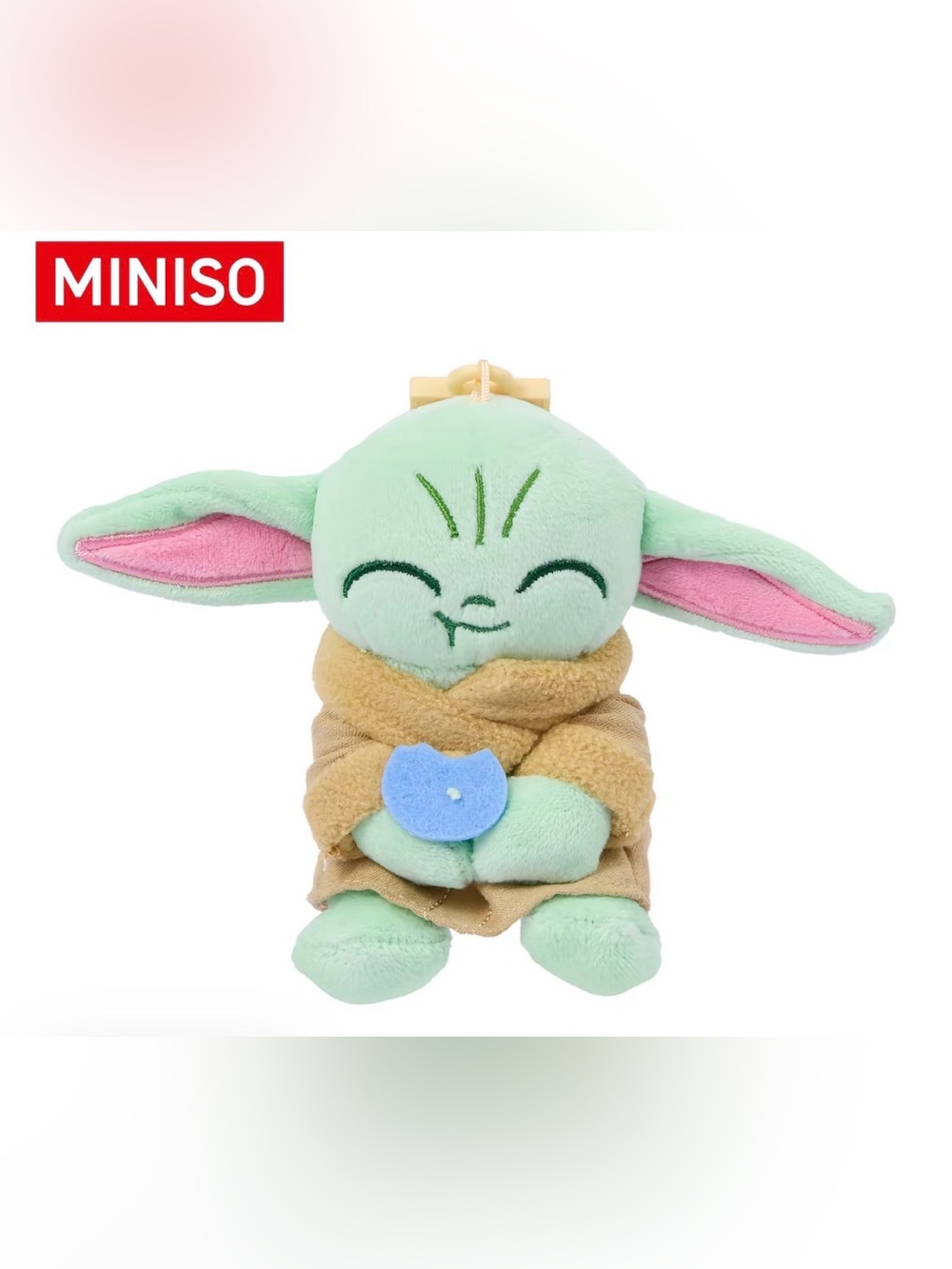 MINISO Green Baby Alien Plush Toy with Pink Ears